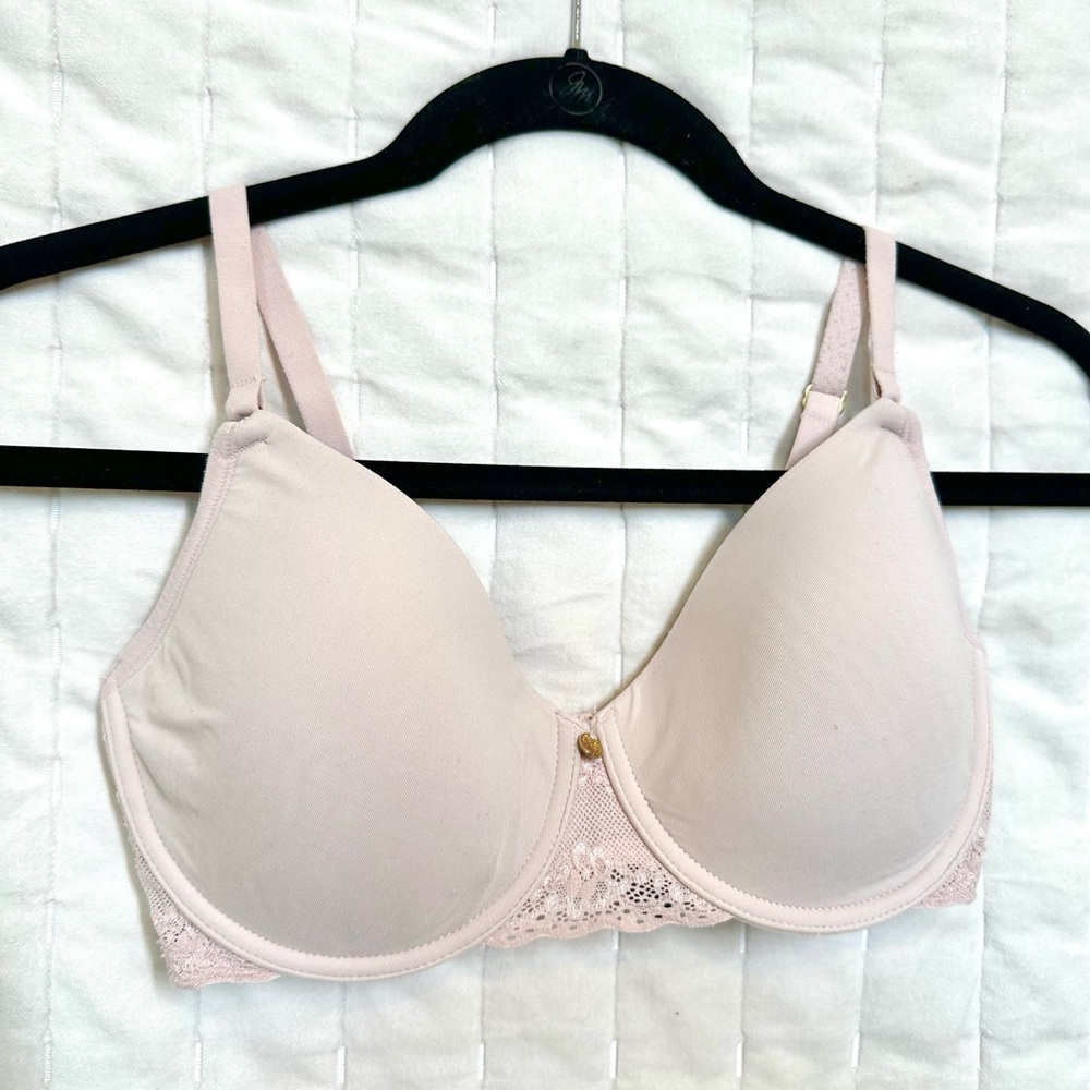 NATORI 32DD Bliss Perfection Contour Underwire T-Shirt Bra 721154 Rose Beige $72